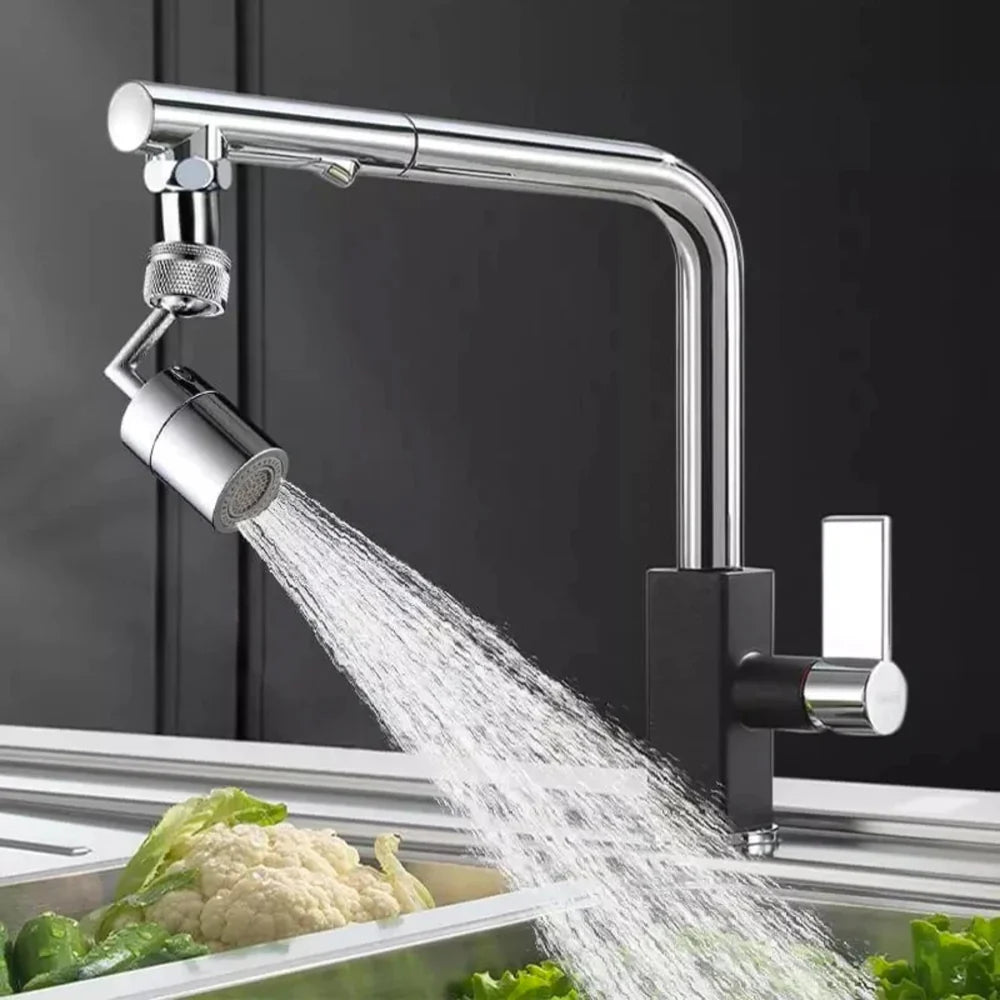 Grifo Ahorrador de Agua con Extensor y Aireador Giratorio 720°
